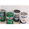 Image 3 : (6) Vintage Oil Cans - Assorted - Some Residual Oil in Cans