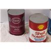 Image 2 : (4) Vintage Oil Cans - Esso & Shell - Full Un-Opened