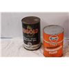 Image 2 : (4) Vintage Oil Cans - Esso, Gulf, & Texaco - Full Un-Opened