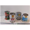 Image 1 : (4) Vintage Oil Cans - Castrol & Shell - Full Un-Opened