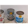 Image 3 : (4) Vintage Oil Cans - Castrol & Shell - Full Un-Opened