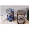 Image 2 : (4) Vintage Oil Cans - Esso, Sears, Gulf - Full Un-Opened