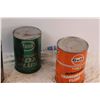 Image 3 : (4) Vintage Oil Cans - Esso, Sears, Gulf - Full Un-Opened