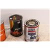 Image 3 : (4) Vintage Oil Cans - Esso, Turbo, Gulf - Full Un-Opened