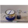 Image 1 : (2) Vintage Cans: Mobil Grease & Mobil Gear Lube - Has Contents