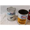 Image 2 : (4) Vintage Oil Cans: Mobil, Esso, Castrol - (3) Empty, (1) Full