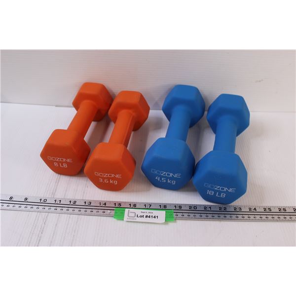 (2) Weight Sets: 10lb & 8lb