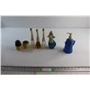 Image 1 : (2) Candle Holders, (4) Avon Perfume Bottles and Soap Pump
