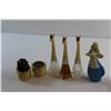 Image 5 : (2) Candle Holders, (4) Avon Perfume Bottles and Soap Pump