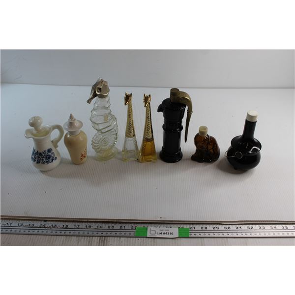 (7) Avon Perfume Bottles and Miniature Pitcher