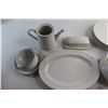Image 2 : 11 pc Crown Victoria "Lovelace" Dishes - Plates, Platter, Butterdish, Tea Pot, Potato Bowl and Gravy