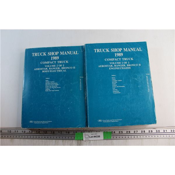 (2) 1989 Truck Shop Manuals - Vol. 1 and Vol. 2