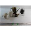 Image 1 : (2) Godiva Mugs, Glass Picture Frame 5'' x 3 1.5'' and Assorted Items