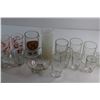Image 4 : (16) Assorted Glasses, Mugs, Shots, Pitcher and Bowl