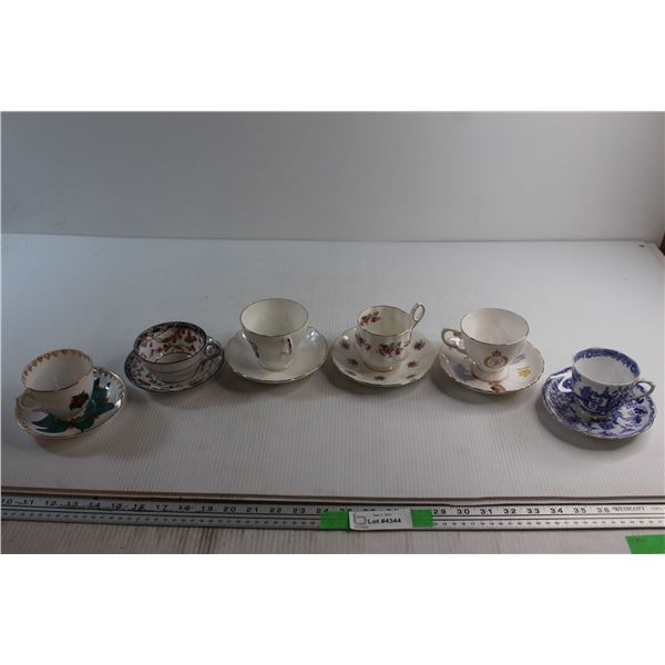(6) Assorted Tea Cups and (6) Assorted Saucers