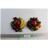 Image 1 : (2) Chalkware Fruit Wall Decorations