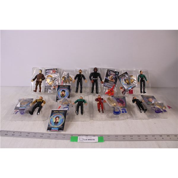 (8) Star Trek Deep Space Nine Action Figures - Dax, Worf, Riker, etc.