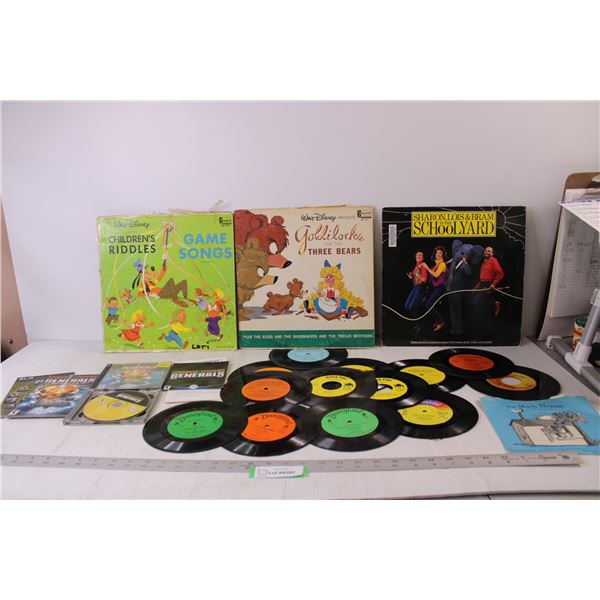 (14) Scholastic and Disney Small Records and (3) Records + Command and Conquer PC Game