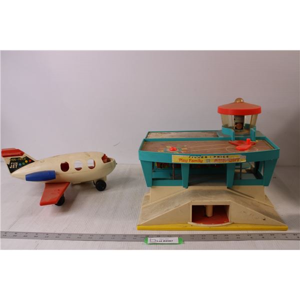(2) Fisher Price Toys - Family Airport and Fun Jet