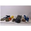 Image 1 : Batmobile Toy (Missing Wheel) - GI Joe Clothes -Ghostbusters Proton Gun (Trigger Broken)