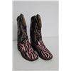 Image 1 : Pair of Kid's Oldwest Cowgirl Boots - Size 10