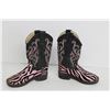 Image 2 : Pair of Kid's Oldwest Cowgirl Boots - Size 10