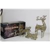 Image 1 : Set of (3) Glittered Reindeer