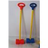 Image 3 : Fisher Price Happy Hoops Croquet Set, (3) Nerf Mini Gold Holes