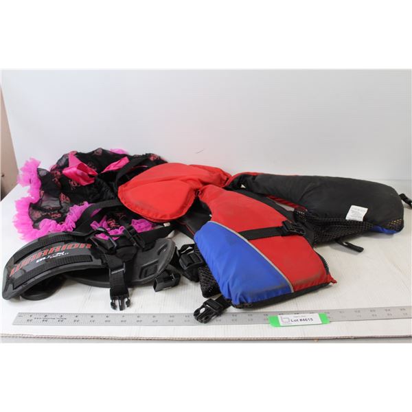 Warrior Youth Lacrosse Guard, Youth Life Jacket, Youth Pink Skull Skirt