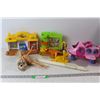Image 1 : Vic Virth Thomas Lang Drumsticks, Artificial Skull, Toy Plane, (2) Little People Shops, Barbie