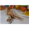 Image 3 : Vic Virth Thomas Lang Drumsticks, Artificial Skull, Toy Plane, (2) Little People Shops, Barbie