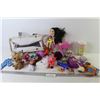 Image 1 : Handled Bag - Assortment of Small Toys - Cups - Ceramic Puppy Bank