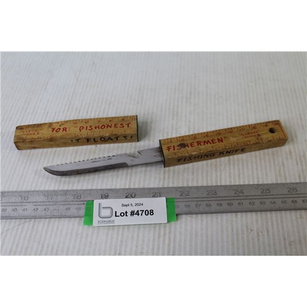 Fishing Knife in Measuring Case