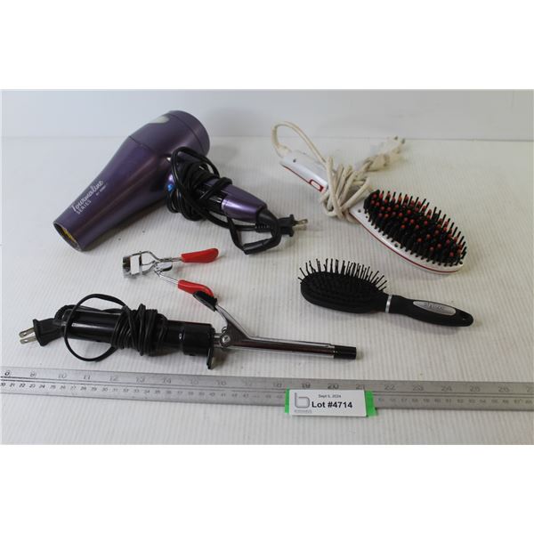 Blow Dryer - Heated Brush - Curling Iron - Brush - Eye Lash Curler
