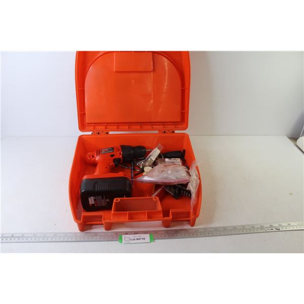 Black & Decker 18v Drill in Case (no charger) - Driver Bits - Drill Bits