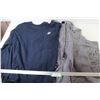 Image 1 : Railroad Style Coveralls (stained - size 52) - Carhartt Sweat Shirt (size XL)