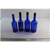 Image 1 : (4) Blue Glass Bottles