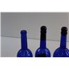 Image 3 : (4) Blue Glass Bottles