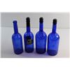 Image 4 : (4) Blue Glass Bottles