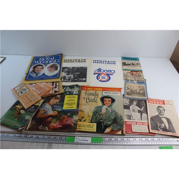 (10+) Assorted Magazines - Alberta Heritage, The Royal Wedding and Edmonton Week