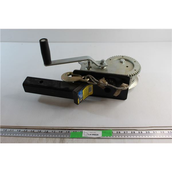 Rhino Winch 2500 lb Hand Winch with Power Fist Trailer Hitch