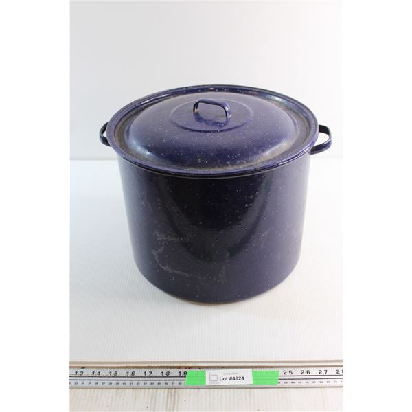 Graniteware Enamel Stock Pot 14''
