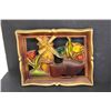 Image 3 : (4) Chalkware and Ceramic Wall Hanging Decorations - Butterfly, Sailing Ship and Windmill View