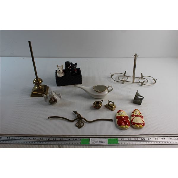 Scotty Dogs Salt & Pepper Shakers, Miniature Tea Pots and Assorted Decorative Items