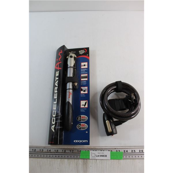 Axiom Bike Tire Pump and Onguard Bike Lock