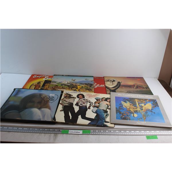 (7) Assorted Vinyl Records - I Wish You Love, Randy Pie and Rubber Rodeo