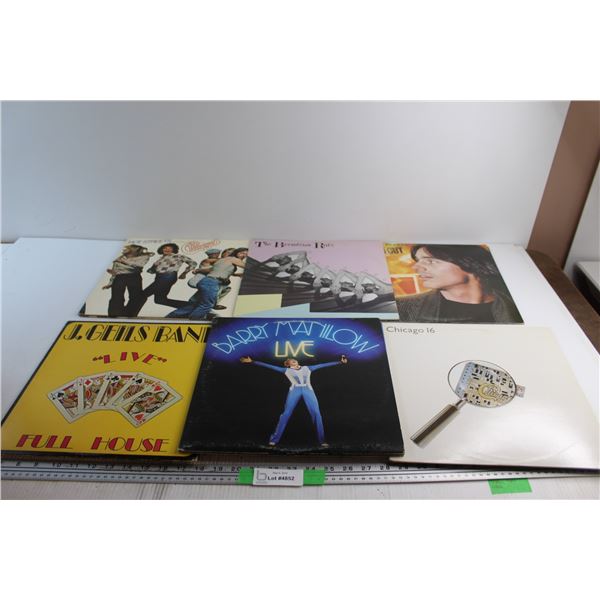 (6) Assorted Vinyl Records - Chicago 16, Barry Manilow and The Boomtowm Rats