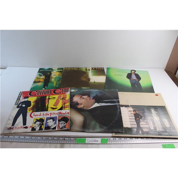 (6) Assorted Vinyl Records - Culture Club, Dan Hill and Cliff Richard