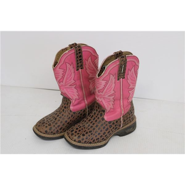 Pair of Kid's Cinch Cowgirl Boots - Size 9.5