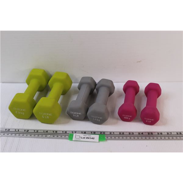 (3) Weight Sets: 5lb, 3lb, & 2lb